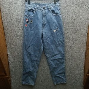 Chazzz Women's 9 Charles Ghailian Blue Mom Jeans 100% Cotton 28" 28.75" 13"